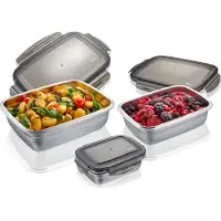 GEFU Vershoudbakje Preppo Zilver (Set van 3)