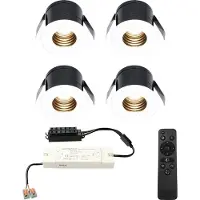 HOFTRONIC™ 4x Betty witte LED Inbouwspots complete set - Dimbaar - 12V - 3 Watt - Veranda verlichting - voor binnen en buiten - 2700K warm wit