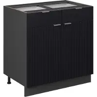 Vicco Fame-Line Keukenonderkast – 80 cm zonder werkblad Zwart gestreept