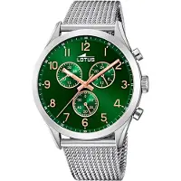 Lotus Heren Groene en Zilveren Horloge 18637/2