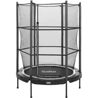 Salta Junior - ø 140 cm - Elastieken veren en veiligheidsnet - Ronde mini/kleine trampoline voor binnen en buiten - Kinder trampoline - Zwart