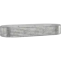 Syfax Plantenbak 249x100x36 cm gegalvaniseerd staal zilverkleurig