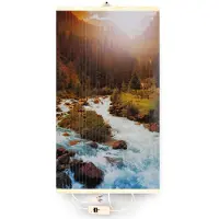 TRIO Infraroodverwarming, thermostaat, paneelverwarming, infraroodradiator, 430W elektrische verwarming met afbeelding van een rivier
