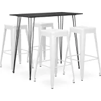 Syfax 5-delige Barset zwart en wit