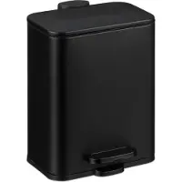 Relaxdays pedaalemmer badkamer - 5 L - softclose - binnenemmer - toilet - zwart
