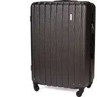 Solier STL902 - Reiskoffer middelgroot 24 inch - Hardcase ABS Plus - Cijferslot - 4 zwenkwielen - Donkergrijs