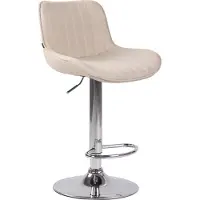 CLP Barkruk Lentini, bekleed met stof, draaibaar en met hoogteverstelling | Kleur: zwart. Frame: chroom