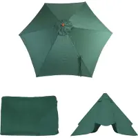 Mendler Vervangende hoes voor parasol Florida, parasolhoes Vervangende hoes, Ø 3 m polyester 6 stokken ~ olijfgroen