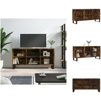 vidaXL Tv-meubel - Tv-meubelen - Tv Kast - Opbergkast - Tv-meubel 103,5x30x50 cm bewerkt hout gerookt eikenkleurig