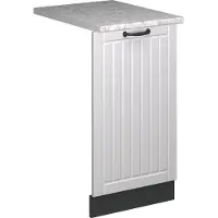 Vicco Vaatwasserfrontpaneel Fame-Line, Wit Landhuis/Antraciet, 45 cm, WB Marmer