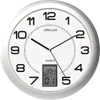 Unilux Zeer Nauwkeurige Wandklok In Metallic Grijs 30 Cm