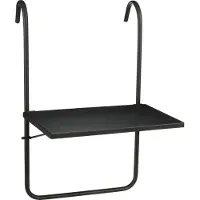 Mica Decorations Seatle Hangtafel Balkon - Tafeltje Buiten - Plateau voor Balkon - 57,5 x 38 cm - Metaal - Zwart