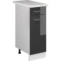 Vicco R-Line Keukenonderkast – 30 cm, WB Marmer Antraciet Hoogglans