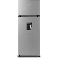 Heinner HF-HS205SWDE++ Koel-vriescombinatie met Waterdispenser – 206 L – LED-verlichting – Omkeerbare Deur – Zilver – 5 Jaar Garantie