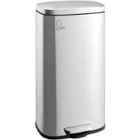 SVITA TQ30 afvalemmer 30L pedaalemmer afvalemmer softclose deksel zilver