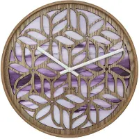 Nextime Yogi – Wandklok – 40 cm – Hout – Paars – Stil