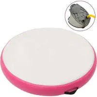 Syfax Gymnastiekmat met pomp opblaasbaar 100x100x10 cm PVC roze