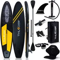 Thunder Ippo stand-up paddleboard, 320 x 75 x 15 cm, oranje en zwart, maximaal draagvermogen 150 kg
