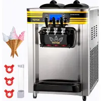 Vevor Commerciële Softijsmachine 22-30 l/u Professionele ijsmachine met LCD-display