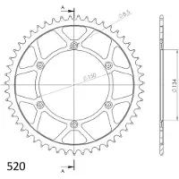 Sgr 489 48 Voor Kawasaki Kx/Kxf '84-18 (Jtr460.48) Super Aandrijfstang Achter, Zwart, Staal