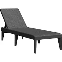 vidaXL Ligbed 186x60x29 cm polypropeen antracietkleurig