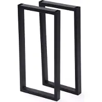 En.casa Stalen onderstel Møldrup set van 2 tafelpoot 56x27 cm zwart mat