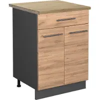 Vicco Fame-Line Keukenonderkast – 60 cm met lade, WB Eik Krachtige eik goud