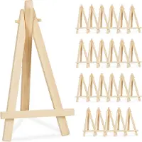 Relaxdays Mini-schildersezels, set van 24, hout, geschikt voor menukaarten en tafelkaarten, foto's, decoratie voor bruiloften, verjaardagen en feesten, natuurlijke stijl