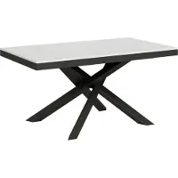 Itamoby Uittrekbare tafel, 90 x 160/420 cm, onderstel Volantis Evolution, esdoorn, wit, antraciet