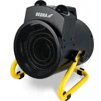 Dedra DED9932B, Elektrische verwarming, Zwart, 5000 W, Geschikt voor ruimtes tot 50 m², 5000 W, 400 V