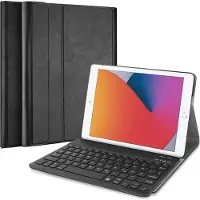 Cazy iPad 2021/2020 Hoes met Toetsenbord - 10.2 inch - QWERTZ Slimline - Zwart