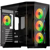 Krux ATX PC-behuizing - - Empero - 4 ARGB 120 mm ventilatoren - Glazen panelen - 360 mm waterkoeling
