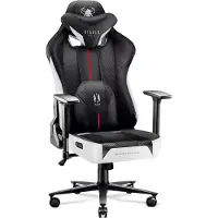 Diablo Chairs - Gaming stoel X-Player 2.0 - Bureaustoel verstelbaar - King size - Wit / Zwart