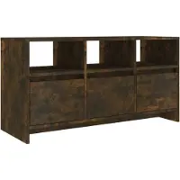 Syfax Tv-meubel 102x37,5x52,5 cm bewerkt hout gerookt eikenkleurig