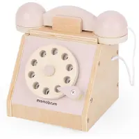 Mamabrum Houten retro telefoon - poederroze