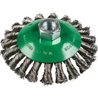 Klingspor BK 600 Z kegelborstel, gevlochten, aantal rijen: 1, diameter: 100 mm, schroefdraad: M 14 x 0,5, roestvast staal