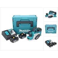 Makita DKP 180 RGJ accuschaafmachine 18 V 82 mm + 2x accu 6.0 Ah + lader + Makpac