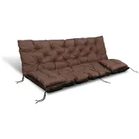 AIO Factory Tuinkussen 180x60x50 cm + 2 kussens voor schommelbank waterdicht bruin