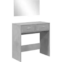 vidaXL Kaptafel met spiegel 80x39x80 cm betongrijs