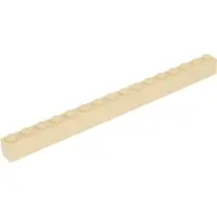 LEGO 10 stuks 2465 steen/blok 1x16, basisstenen, kleur beige