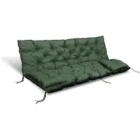Super Merchant Tuinkussen 180x60x50 cm + 2 kussens voor schommelbank waterdicht groen