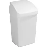 Sunware - Delta prullenbak met swingdeksel 25L wit - 31 x 28,5 x 54 cm