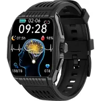 INF Smartwatch met slaaphulpmiddel, ECG, Bluetooth-bellen Black
