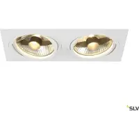SLV Inbouwspot New Tria ES111 2-lichts wit met klemveren