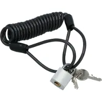 Dresco Spiraalslot - 4mm - 150cm - Zwart