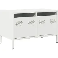 vidaXL Tv-meubel 68x39x43,5 cm koudgewalst staal wit