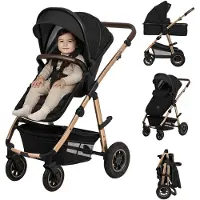 Lionelo Kinderwagen Amber 2 in 1 Black Onyx