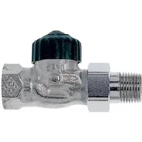 Heimeier radiatorafsluiter recht 3/4 inch Vernikkeld