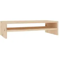 vidaXL Monitorstandaard 50x24x13 cm massief grenenhout