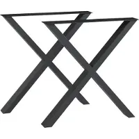 En.casa Stalen onderstel Greith set van 2 tafelpoot 72x79 cm zwart []
